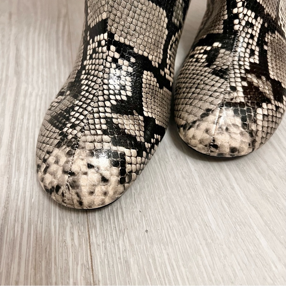Zara Snake Skin Printed Pull On Boots 9 NWT - Picture 8 of 11